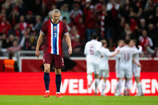 Erling Braut Haaland of Norway looks dejected