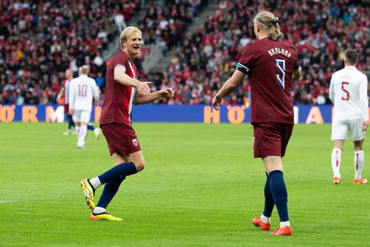 Erling Braut Haaland of Norway celebrates
