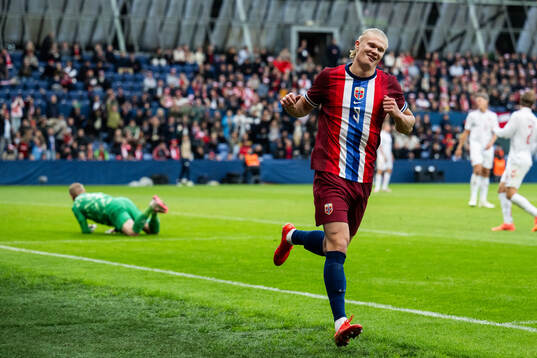Erling Braut Haaland of Norway celebrates