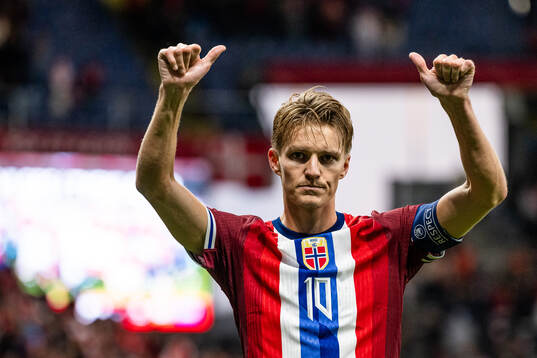 Martin Ødegaard of Norway looks dejected