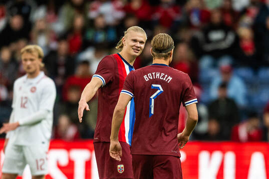 Erling Braut Haaland and Erik Botheim of Norway