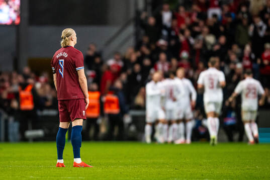 Erling Braut Haaland of Norway looks dejected
