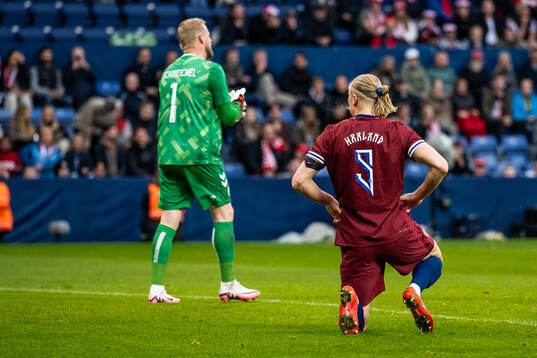 Erling Braut Haaland of Norway looks dejected