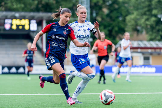 FC Rosengårds Mikaela Stojanovska och IFK Norrköpings My