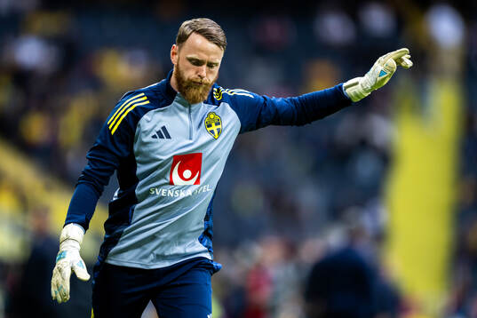 Goalkeeper Viktor Johansson of Sweden