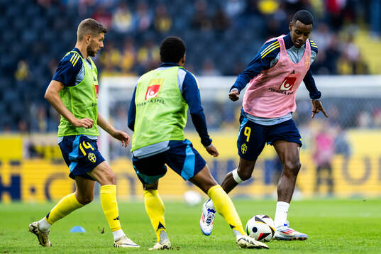Anton Salétros, Niclas Eliasson, and Alexander Isak of
