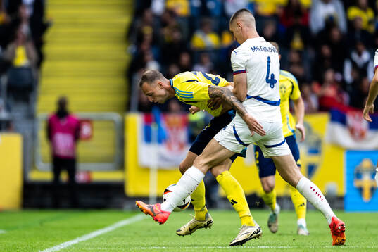 Gustaf Nilsson of Sweden and Nikola Milenkovic of Serbia