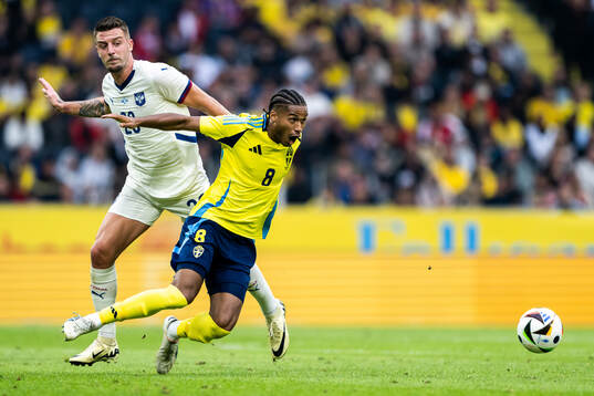 Sergej Milinkovic-Savic of Serbia and Jens-Lys Michel