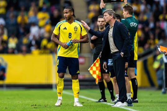 Jens-Lys Michel Cajuste and Head coach Jon Dahl Tomasson of