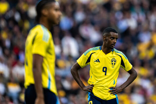 Alexander Isak of Sweden looks dejected