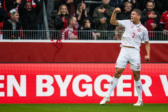 Jannik Vestergaard of Denmark celebrates