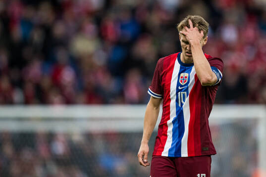 Martin Ødegaard of Norway looks dejected