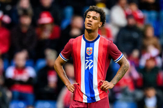 Oscar Bobb of Norway looks dejected