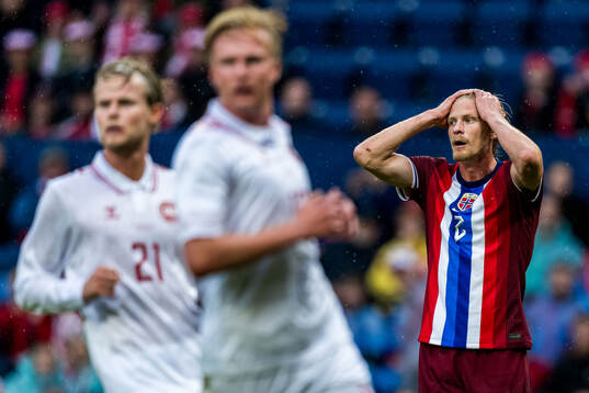 Morten Thorsby of Norway looks dejected