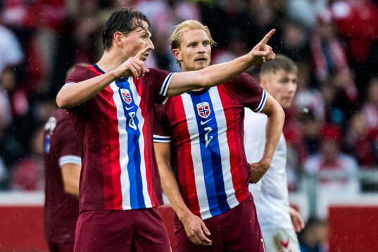 Sander Berge and Morten Thorsby of Norway