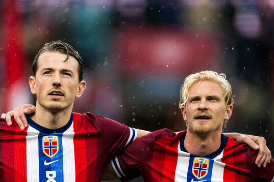Sander Berge and Morten Thorsby of Norway