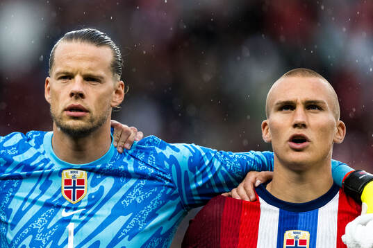 Goalkeeper Ørjan Håskjold Nyland and Leo Østigård of