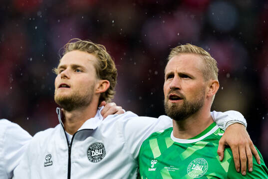 Goalkeeper Kasper Schmeichel of Denmark
