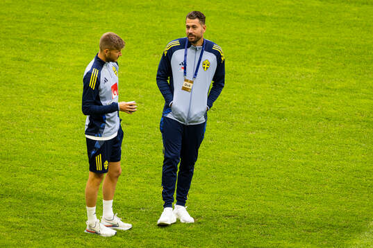Anton Salétros and goalkeeper Kristoffer Nordfeldt of