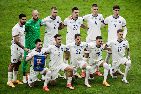 The starting eleven of Serbia