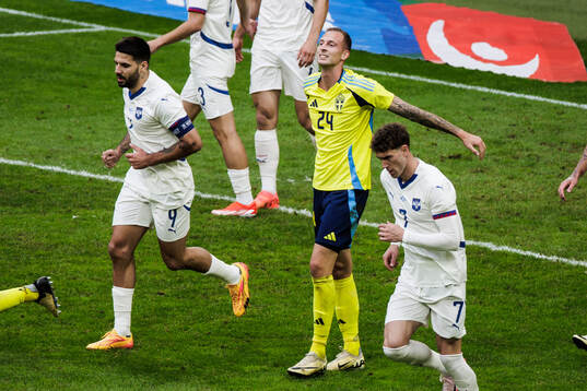 Gustaf Nilsson of Sweden looks dejected