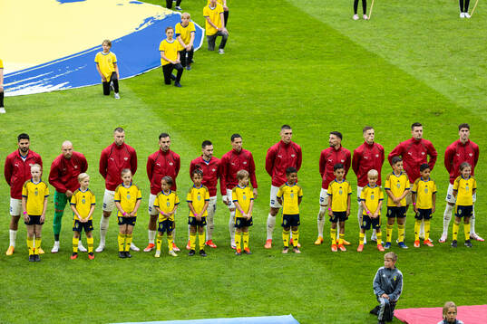 Players from Serbia in a lineup