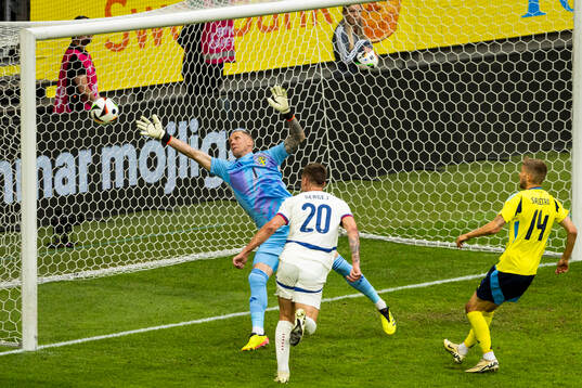 Sergej Milinkovic-Savic of Serbia score the 0-1 goal