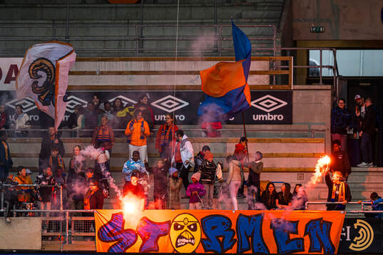 Spectators in the stands
