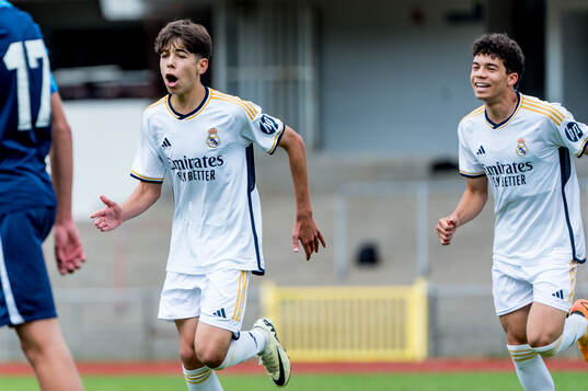 Real Madrids Bryan Bugarin Goncalves jublar