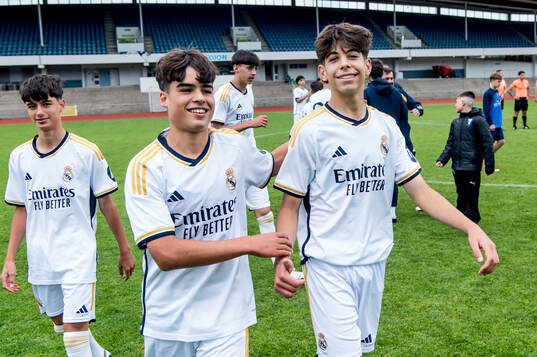 Real Madrids spelare jublar