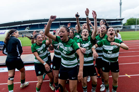 Sporting Club de Portugals spelare jublar
