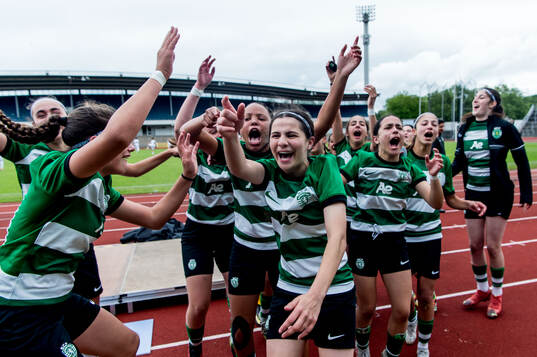 Sporting Club de Portugals spelare jublar