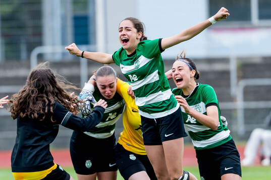Sporting Club de Portugals spelare jublar