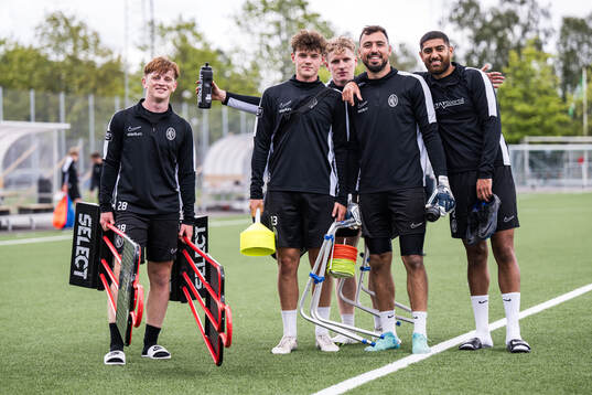 Sam Hegdal, Max Nilsson, Gustaf Westström, målvakt Amr