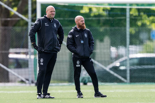 målvaktstränare Thomas Kozma och tränare Max Mölder
