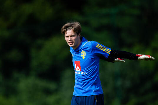 Goalkeeper Filip Sidklev of Sweden