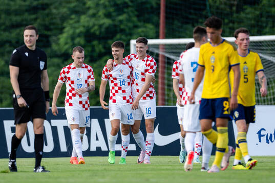 Players of Croatia celebrate