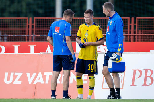 Jacob Ondrejka of Sweden in pain