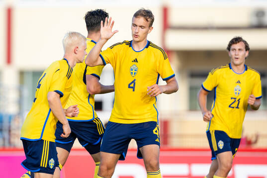 Otto Rosengren and Jesper Tolinsson of Sweden celebrate