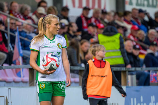 Hammarbys Smilla Holmberg fotbollsmatchen i Damallsvenskan