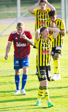 IFK Hässleholms Kasper Månsson deppar i matchen i div 2