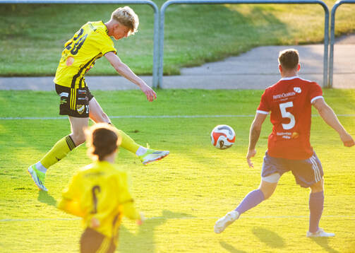 IFK Hässleholms Noel Larsson i matchen i div 2 mellan IFK
