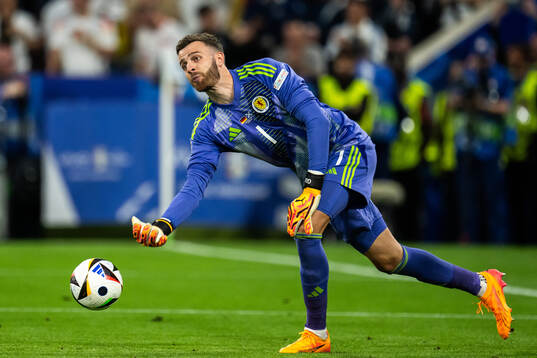 Goalkeeper Angus Gunn of Scotland