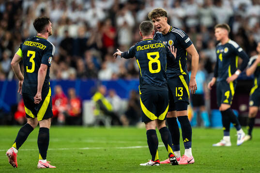 Callum McGregor and Jack Hendry of Scotland