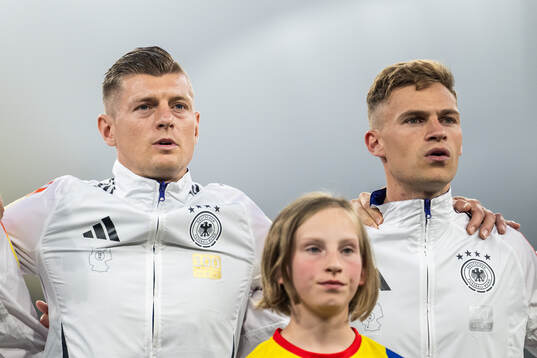 Toni Kroos and Joshua Kimmich of Germany