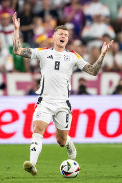 Toni Kroos of Germany reacts