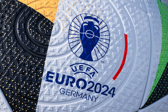 The logo of the tournament is seen