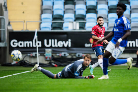 Örgrytes Edi Sylisufaj gör 1-0 bakom GIF Sundsvalls Jonas