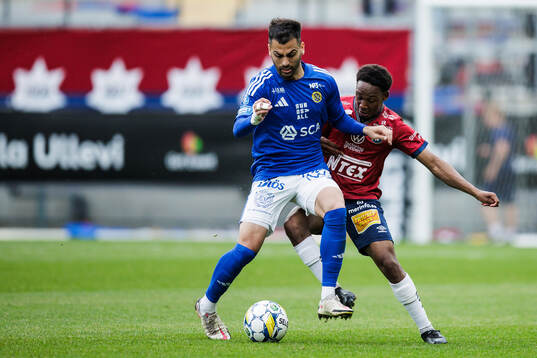 GIF Sundsvalls Marc Manchon och Örgrytes Jonathan Azulay