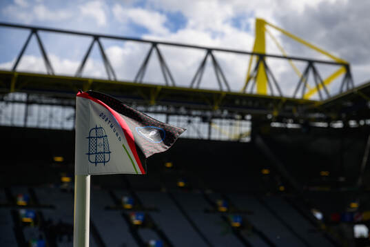 A corner flag in BVB Stadion Dortmund